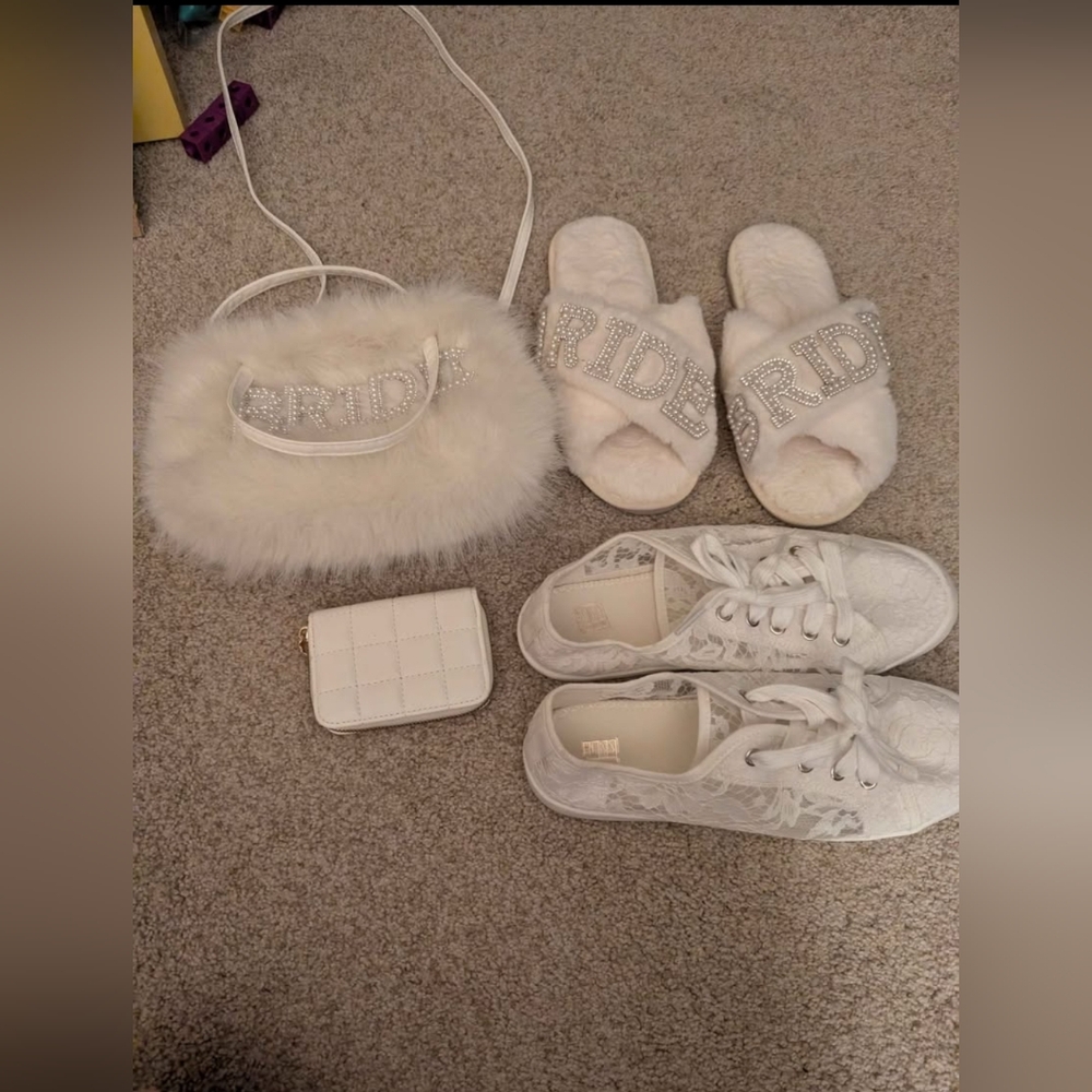 Bridal Set with Shoes, Purse, Tote Bag , Tiaras, And Slippers